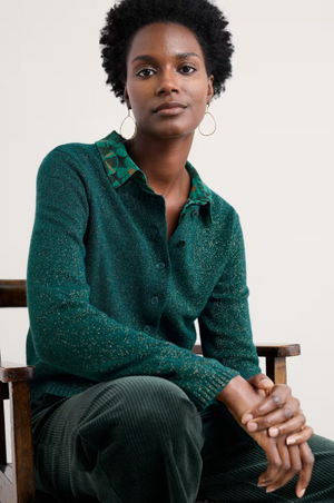 Seasalt Cornwall Tern Tide Cardigan Sparkle in Dark Wreckage