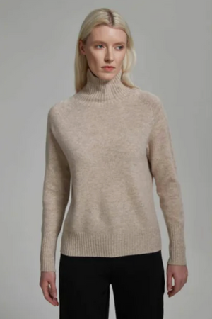 Stitch + Story Wool Funnel knit in Oatmeal