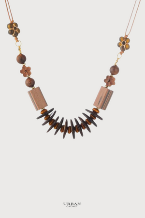 Enhance Accessories Drift Necklace in Coffee