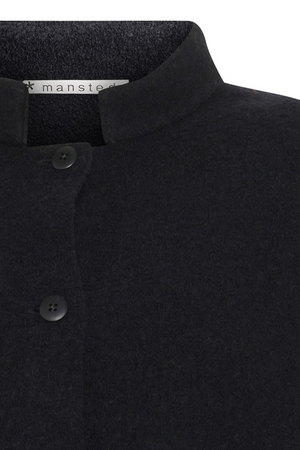 Mansted Denmark Bona Boiled Wool Jacket in Black