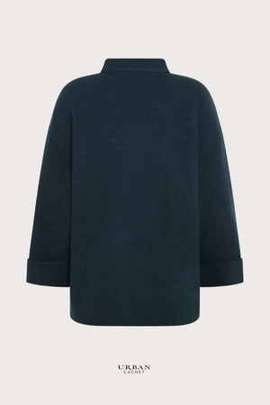 Mansted Denmark Bona Boiled Wool Jacket in Dark Aqua
