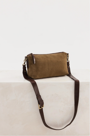 JUJU & Co Suede Teddy Bag in Chestnut