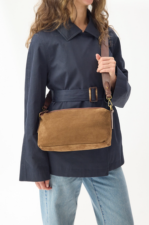 JUJU & Co Suede Teddy Bag in Chestnut