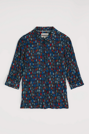 Seasalt Cornwall Larissa Shirt in Dye Strokes Dark Lugger