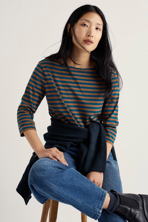Seasalt Cornwall Sailor Top in Mini Cornish Toffee