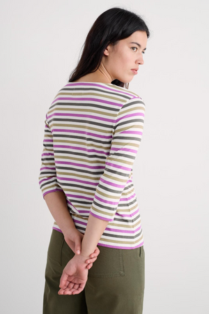 Seasalt Cornwall Sailor Top in Tri Mini Cornish Fennel