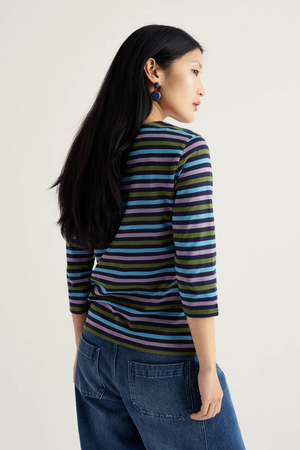 Seasalt Cornwall Sailor Top in Tri Mini Cornish Lagoon