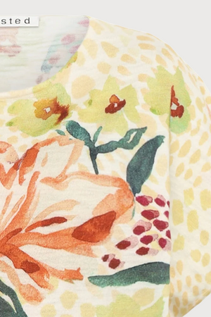Mansted Denmark Dicte Water Colour Top in Lemon