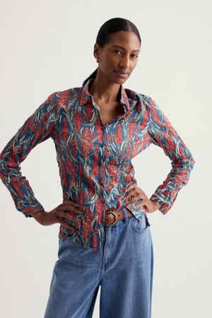 Seasalt Cornwall Larissa Shirt in Red Hot Poker Dusk
