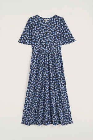 Seasalt Cornwall Chateaux Dress in Pressed Pansies Sail
