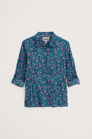 Seasalt Cornwall Larissa Shirt in Pin Cushion Protea Storm