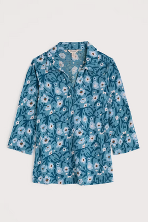 Seasalt Cornwall Wavecrest Shirt in Blotted Anemone Minnow