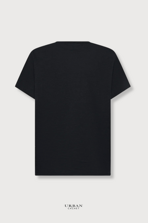 Mansted Denmark Eco Slub Wedge Top in Black