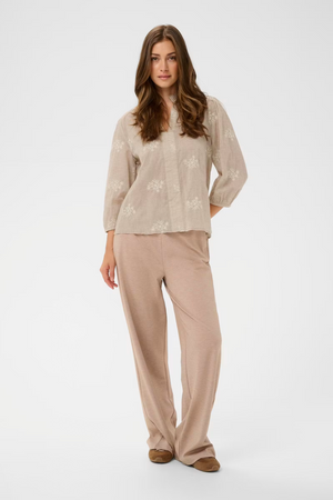 Cream Clothing Korey Blouse in Brown & White Stripe