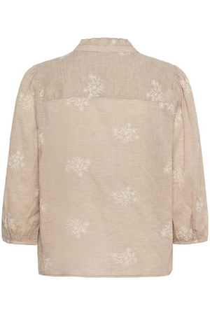Cream Clothing Korey Blouse in Brown & White Stripe