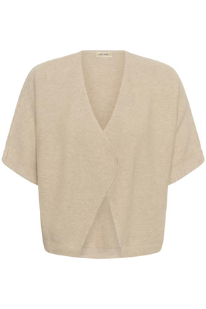 Cream Clothing Sillar Knit Bolero in Oat Melange