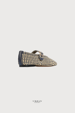 EOS Footwear Santalum Sandals in Navy Raffia