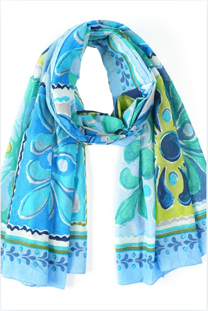 Enhance Accessories Freeme Blue Scarf 100% Cotton