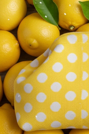 Goldie & Co Bondi Spot Clutch in Yellow & White