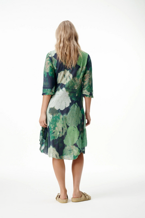 oneseason Middy Poppy Monstera Night in Green