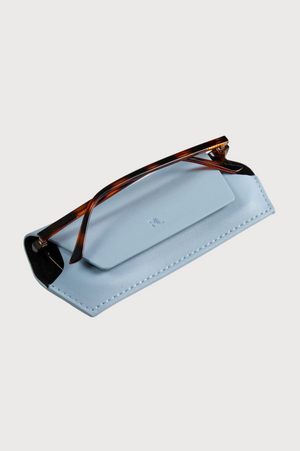 FOX and LEO Slimline Glasses Case in Sky Blue