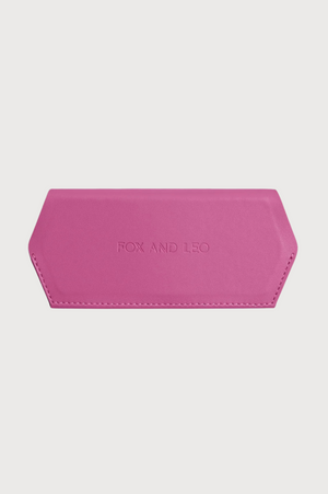 FOX and LEO Slimline Glasses Case in Hot Pink