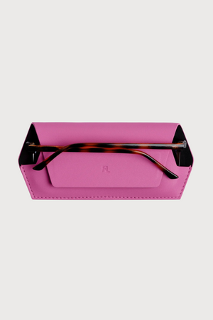 FOX and LEO Slimline Glasses Case in Hot Pink