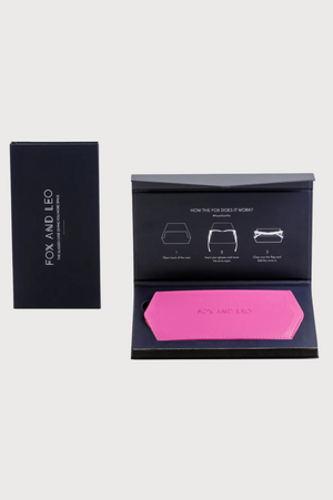 FOX and LEO Slimline Glasses Case in Hot Pink