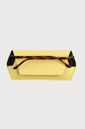FOX and LEO Slimline Glasses Case in Yellow