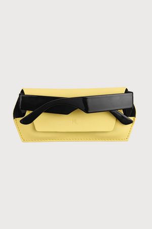 FOX and LEO Slimline Glasses Case in Yellow