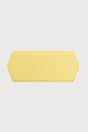 FOX and LEO Slimline Glasses Case in Yellow