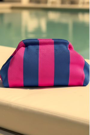 Goldie & Co Laguna Clutch in Fuschia/Blue
