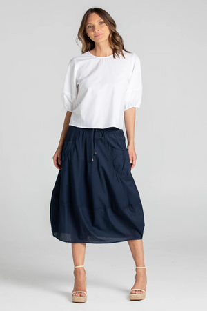 Boom Shankar Guru Skirt in Navy