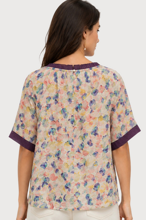 JJ Sisters Poppy Viscose Top in Purple