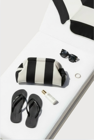 Goldie & Co Laguna Clutch in Black/White Stripe
