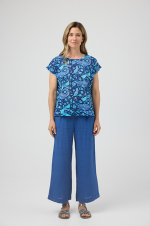 CAKE Vicky Round Neck Top in Crocodile