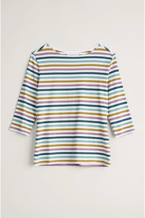 Seasalt Sailor Top in Quad Mini Cornish Chalk Verbena