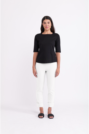 Foil Gemini Trapeze Pant in White