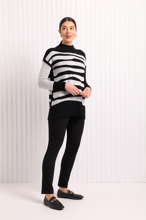 Foil Straight and Narrow 7/8 Trousers in Black