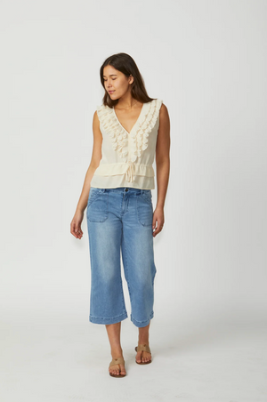 New London Jeans Dorset Wide Leg Kulot Jean in Denim