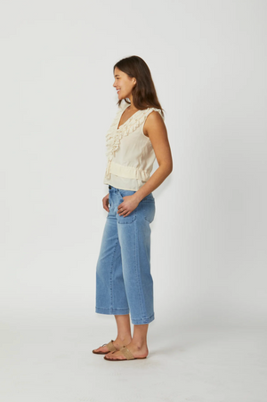 New London Jeans Dorset Wide Leg Kulot Jean in Denim