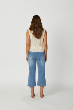 New London Jeans Dorset Wide Leg Kulot Jean in Denim