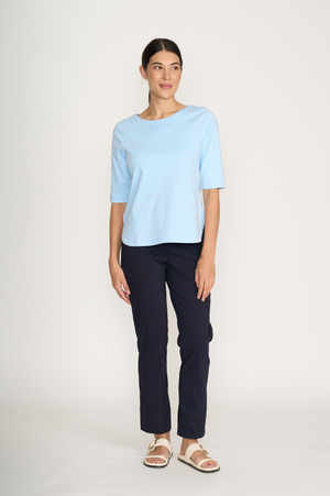 Foil Gemini Trapeze Pant in True Navy