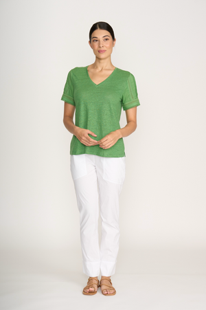 Foil Gemini Trapeze Pant in White