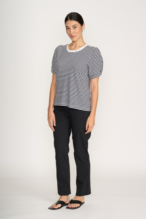 Foil Gemini Trapeze Pant in Black