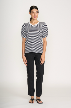 Foil Gemini Trapeze Pant in Black