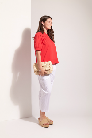 Foil Pump It Up Trapeze Pant in White