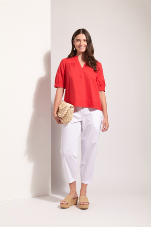 Foil Pump It Up Trapeze Pant in White