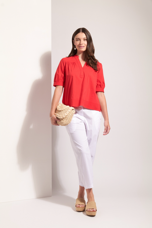 Foil Pump It Up Trapeze Pant in White