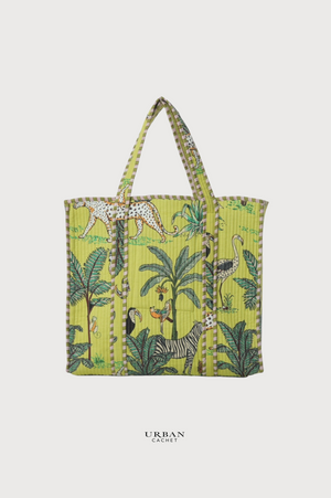 CYC Jungle Cotton Tote in Lime